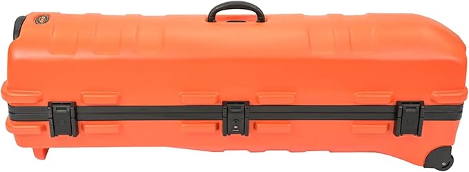 SKB Staff ATA Hard Shell Plastic Golf Travel Case for Cart Bags with Wheels - Heavy-Duty Rolling Club and Driver Carrier for Airline Transport, Impact-Resistant with TSA Locking Latches