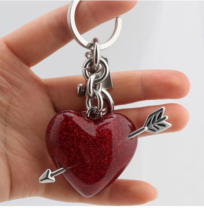 Heart Bag Charm,Cute Bowknot Bag Charm Keyring Heart Keychain Bag Accessories for Women