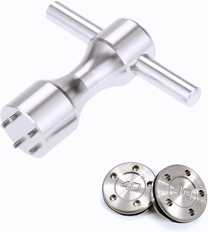 ROYMADE Golf Putter Weights 2pcs 5g/10g/15g/20g/25g/30g/35g/40g/45g with Wrench Kit Set Compatible with Titleist Scotty Cameron Putter Golf Accessory (2pcs 40g+Wrench)