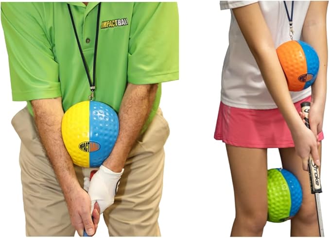 Pro Model - The Legitimate Patented Golf Swing Training Aid to Fix Hooks, Slices, Chicken Wings, and More - Designed for Superior Control, Comfort, and Durability - Lanyard for All Heights