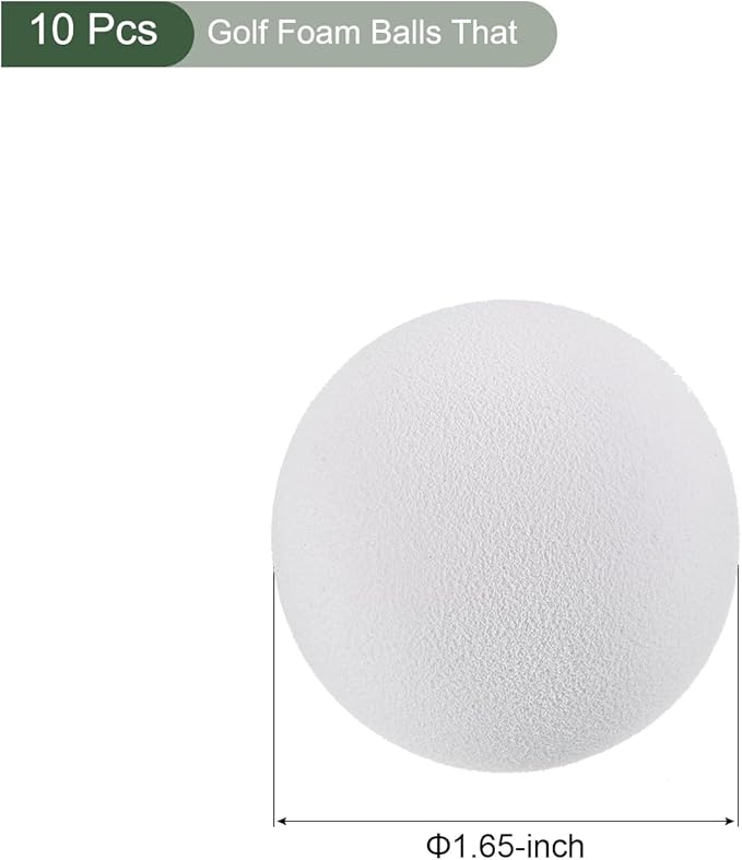 YOKIVE 10 Pcs Golf Foam Ball, Sports EVA Sponge Balls Exercise Flight Swing Practicing for Indoor Golf Training(White, 42-mm)