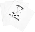 SharkBliss Funny Sarcastic Golf Quotes Cocktail Napkins, 100 Pack Last Swing Before The Ring Cocktail Napkins For Engagement Bachelor Wedding Rehearsal Dinner Party 2-Ply, 5x5" (Last Swing Ring)
