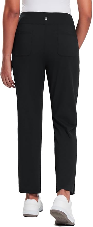 baleaf Women's Fleece Lined Pants Stretch Water Resistant Winter Thermal Travel Pants Cold Weather Gear Pockets Work Golf