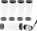 5 Pack Clear Tube Golf Ball Storage Case, Golf Barrel Clear Tubes, Portable with Caps Golf Ball Cases for Home Store Display Use, Thickened Material, 1.8 Inch
