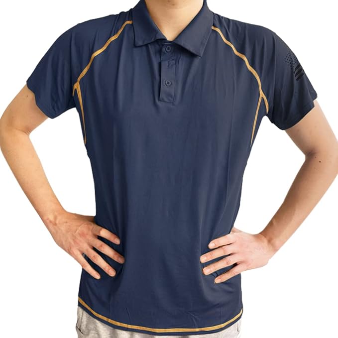 HARGLESMAN Men's 1776 Independence Day American Flag Short Sleeve Polo Golft Shirt(S-3XL)