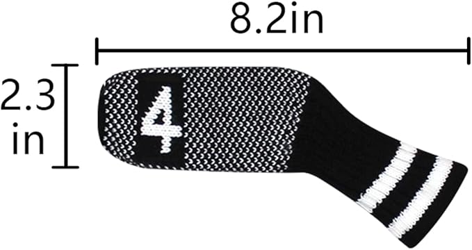 Scott Edward 10 Pcs Golf Club Head Covers for Irons Cuteness Basically Socks Shape Washable Durable Golf Club Head Protector Double Sided Knit Suitable for Most Brands
