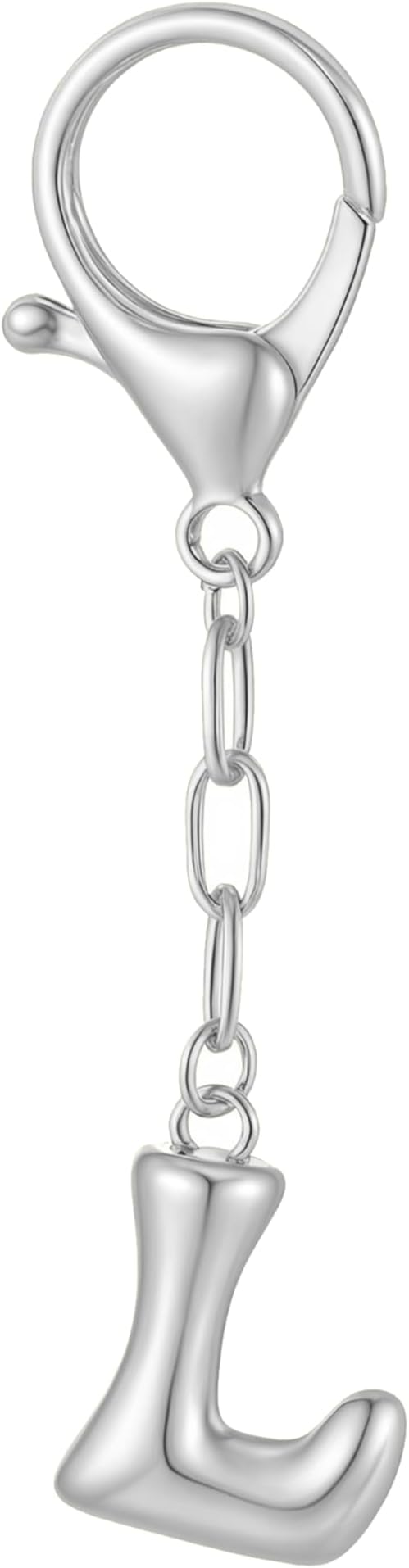 Gold Bubble Initial Keychain Charm for Women Chunky Bag Purse Charms A-Z Letter Key Chains for Handbag Accessories