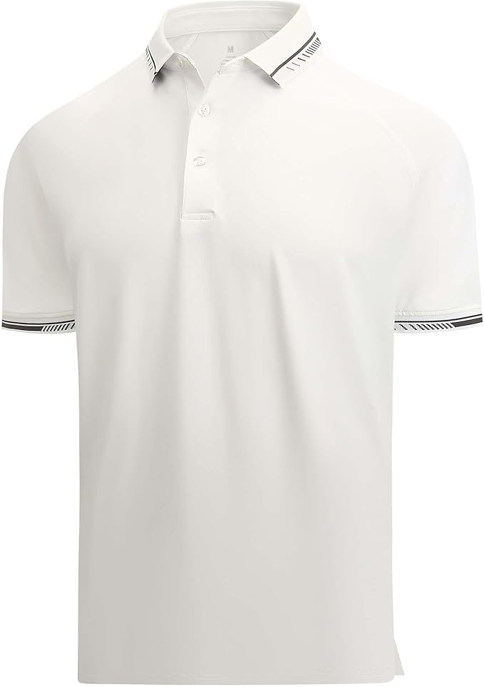 Esabel.C Mens Golf Shirts Short Sleeve Stretch Moisture Wicking Performance Dry Fit Collared Golf Shirts for Men