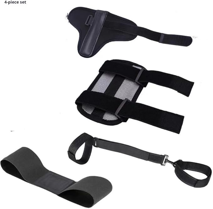 Golf Beginner Four-Piece Set, Prevent Wrist Flip Posture Correction Belt, Swing Action Leg Corrector