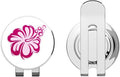 Hibiscus Pink Golf Hat Clip with Magnetic Ball Marker