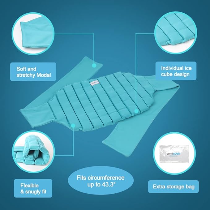 Large Ice Pack for Back Pain Relief, 2 Hours Long Lasting Cold Lower Back Wrap, FSA Eligible, Flexible Cold Pack for Lumbar Pain, Sciatica, Coccyx, Herniated or Degenerative Disc, Surgery
