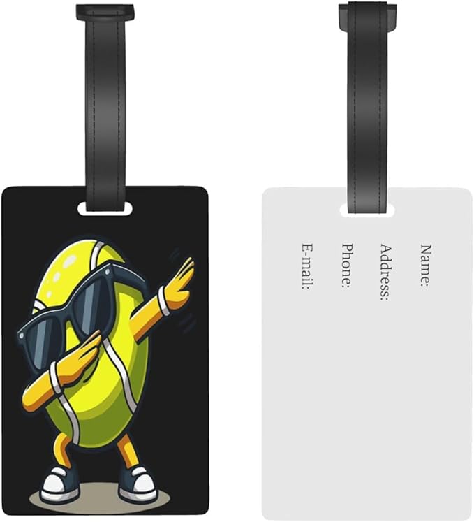 Tennis Balls Luggage Tag Suitcase Identify Labels Personalized Travel Bag Tag 2.5X4.1Inch