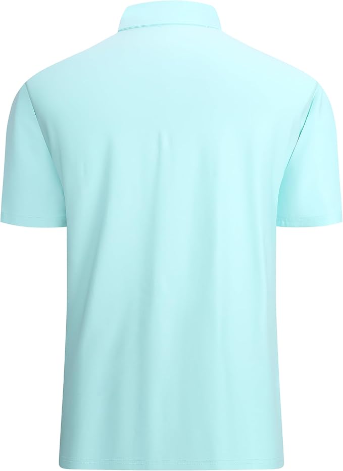 Alex Vando Mens Golf Shirt Moisture Wicking Quick-Dry Short Sleeve Casual Polo Shirts for Men