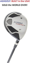 Men's Magnum XS #9 (24 Degree) Fairway Utility Wood: Graphite Shaft + Head Cover Right Hand, Cadet, Regular or Tall Length, Senior, Regular or Stiff Flex: Crafted at Our Michigan Facility