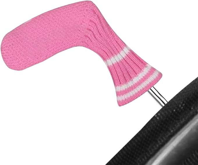 Scott Edward 1/7/10 Pcs Knitted Golf Club Head Covers for Irons Wedge Cuteness and Basically Socks Shape Washable Golf Club Head Protector on Classic Stripes Style，Double Sided Customization