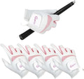 J&S Sporting G-Plus Women's Ladies Golf Gloves, Both Hand (2 Pairs)/Left Hand or Right Hand 4 Pack, Nonslip Durable for Golf Practice