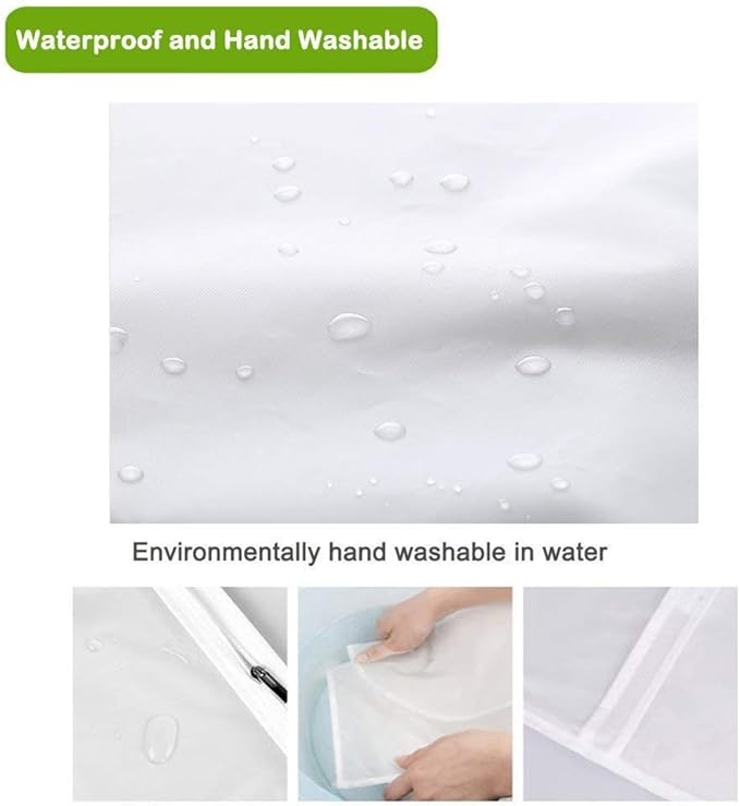 Wardrobe Hanging Clothes Storage Bag/Garment Bag/Peva Translucent Moisture Proof Protector With Magic Tape And Zipper