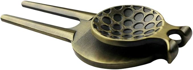 Golf Divot Repair Tool with Golf Club Skull Ball Marker Golf Gift for Golfer (Club)