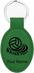 LaserGram Oval Keychain, Water Polo, Personalized Engraving Included