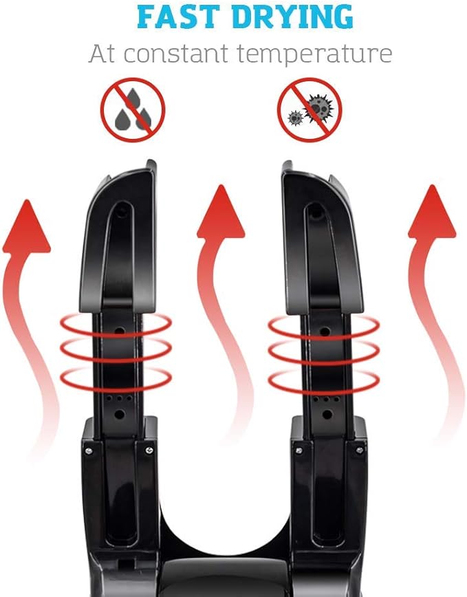 Dr. Prepare Boot Dryer Shoe Dryer, Glove Dryer & Boot Warmer with Heat Blower, Portable Adjustable Rack and Timer, Folding Design & Quick Drying for Shoes, Gloves, Hats, Socks, Ski Boots, Smart Panel