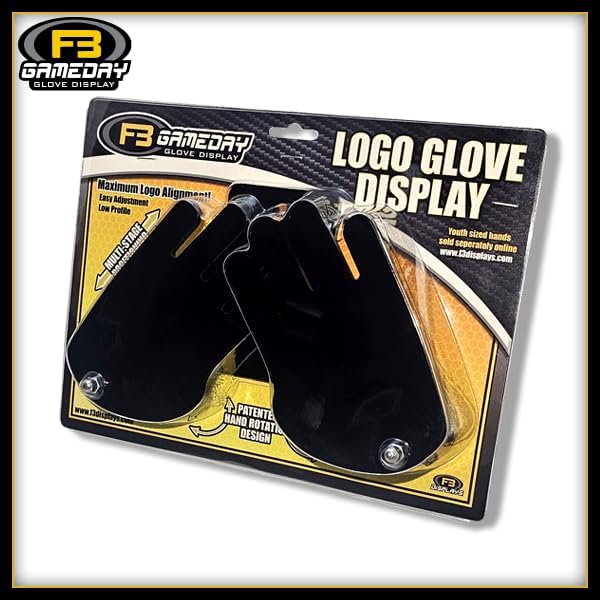 Collectible Glove Display - Mount or Desk Stand Adjustable Hands Floating Ideal for Football Receiver & Lineman, Baseball, Soccer Gloves