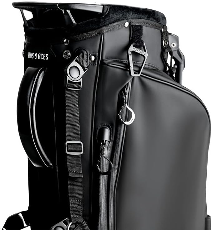 Pins & Aces Player Preferred Golf Bag - Premium Design, Lightweight Golf Bag with Stand - Velvet-Lined 5-Way Club Divider System