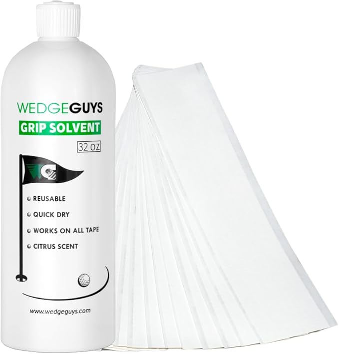 Wedge Guys Professional Golf Grip Tape Solvent for Regripping Golf Clubs | Golf Grip Solvent Solution for Easy Regripping and Golf Club Repair |