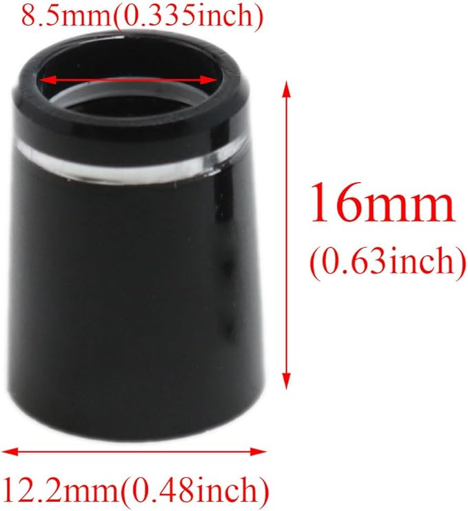 yukata Black Golf Ferrules Golf Club Ferrules Golf Ring Golf Tapered Ferrules 0.335 Golf Club Parts for Most Brands of Irons 10PCS
