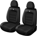 Leather Car Seat Covers for Volkswagen Golf SportWagen 2015-2019,Waterproof Soft Seat Covers,Interior Accessories Seat Covers Protector Airbag Compatible(2pcs Black Standard)