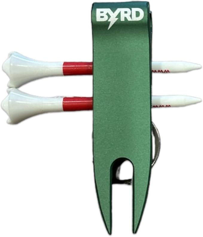 The Byrd Divot Clyp Golf Multitool - Divot Tool & Clip | Organizes Your Tees, Ball Marker & Divot Tool All in One | Essential Golf Gear for Focused Rounds | Golf Accessories for Men (Green)