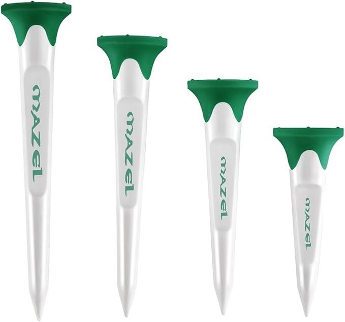 MAZEL Plastic Golf Tees 8 Pack｜Excellent Durability and Stability Plastic Tees with 5 Prongs,Reduces Friction & Side Spin