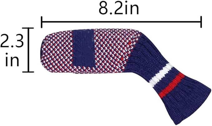 Scott Edward 1/7/10 Pcs Knitted Golf Club Head Covers for Irons Wedge Cuteness and Basically Socks Shape Washable Golf Club Head Protector on Pattern Style Double Sided Customized