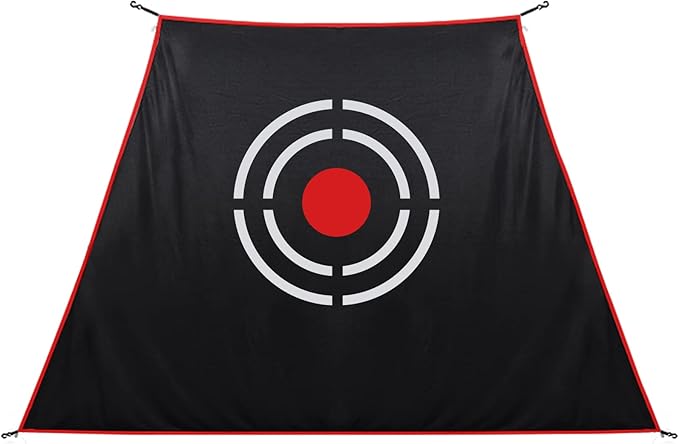 Golf Target Cloth - Heavy Duty Impact Screen for Golf Nets, Indoor/Outdoor Practice Hitting Training Aid with S-Hooks