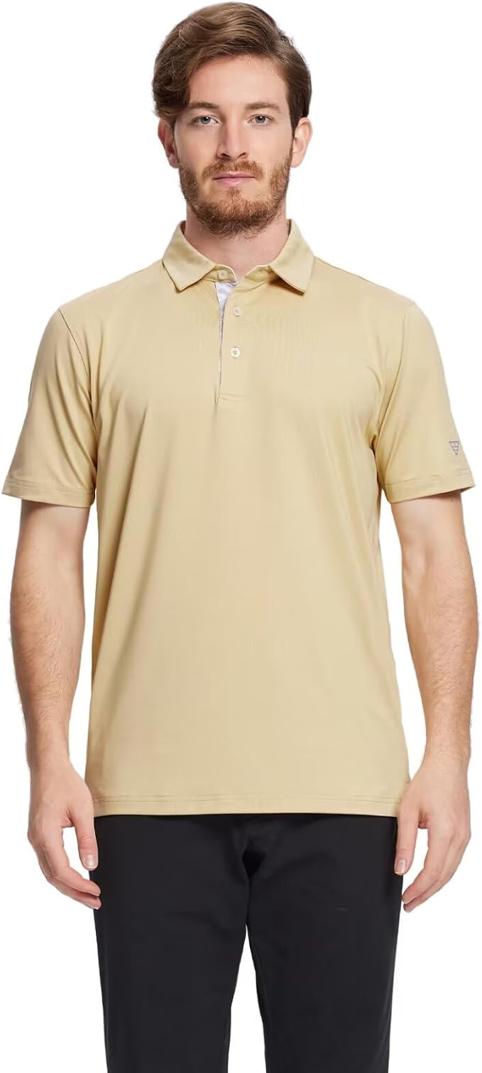 Mens Polo Shirts Short and Long Sleeve Casual Solid Stylish Dry Fit Performance Designed Collared Golf Polo Shirts for Men