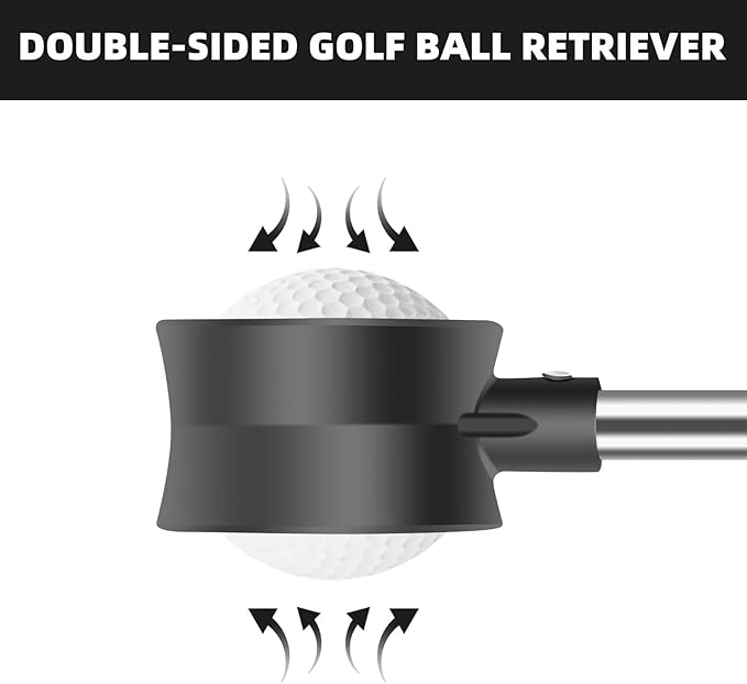Golf Ball Retriever for Water Telescopic, 9Ft/12Ft Stainless Steel Ball Retriever Tool Golf Ball Grabber