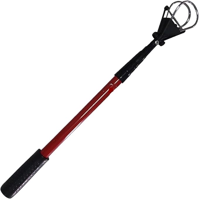 Five-Section Retractable Golf Ball Picker - 6 Inch Extended Shaft Retrieval Grabber Tool