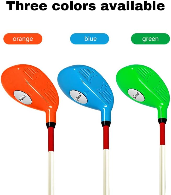 Kids Golf Clubs Set Children Golf Set Yard Sports Tools Three Clubs with Carry Bag and Soft Balls