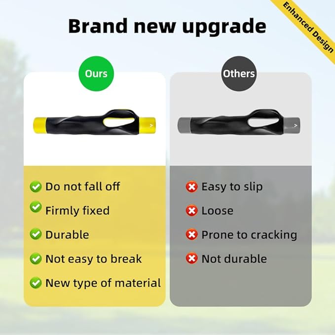 Enaud Golf Grip Trainer - Grip Trainer for Golf Swing Technique Used to Strengthen The Correct Grip Skills,Improve Swing Skills and Precision (Yellow)