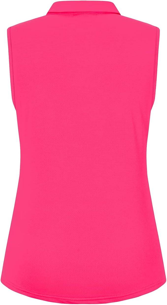 Womens Sleeveless Golf Polo Shirts Lightweight Tennis Sport Tops