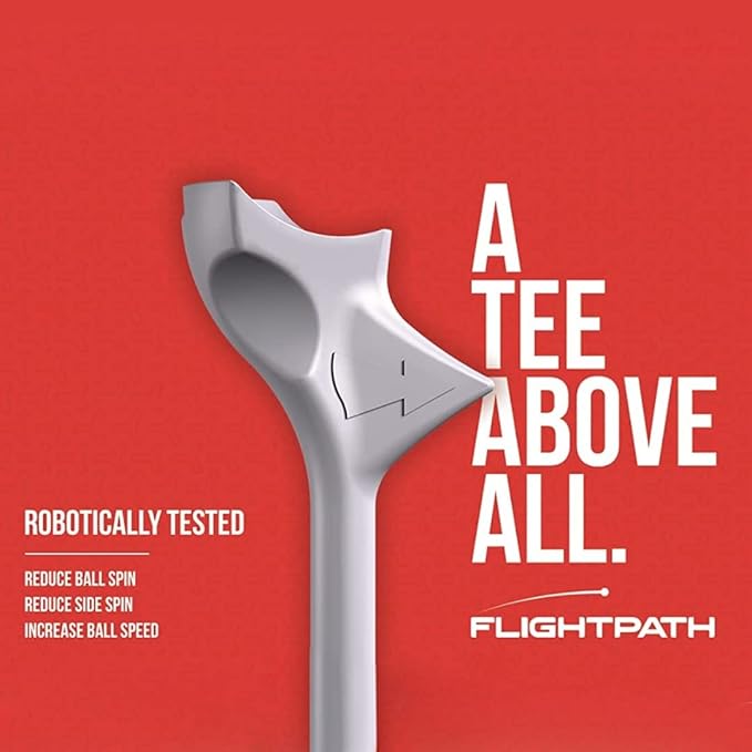 Flightpath Diamond Golf Tees – Patented Design to Reduce Spin for Long, Straight Drives – Low-Friction Long Tees, Robotically Tested for Ball Spin – USGA Approved Performance