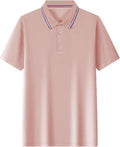Polo Shirts for Men Dressy Casual Button Collared Golf T Shirt Classic Solid Color Business Summer Blouses