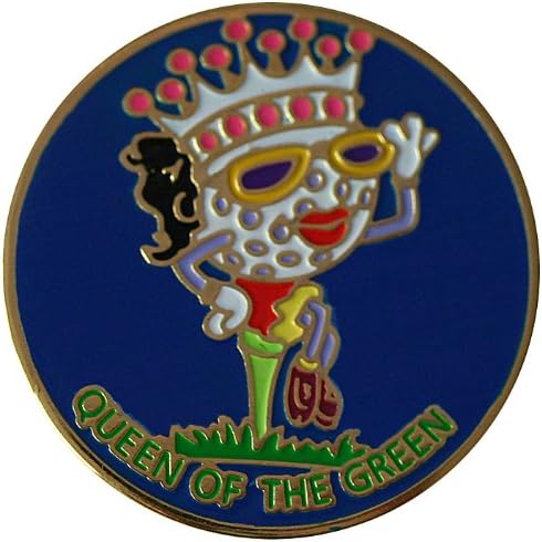 Queen of The Green Golf Ball Marker and Matching Hat Clip