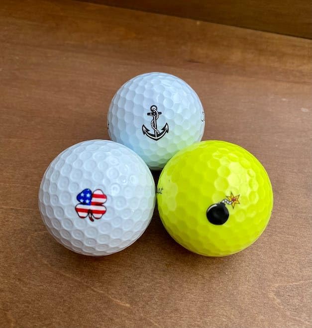 Golfdotz - USGA Rule Conforming Golf Ball Markers, Golf Ball Stickers for Marking Balls, No More Smearing from Stamps, Gifts for Golfers, Dads, and Retirees, (Emoji Collection; 24-32 Count)