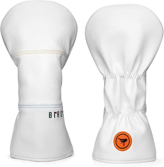 Golf Headcovers Elegant Embroidery Premium Leather Birdie Golf Driver Cover Fairway Hybrid Cover Blade Putter Cover Golf Mallet Putter Cover for OZ1 MEZZ 1 MEZZ1 MAX Putter