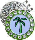 Bling Golf Ball Marker Hat Clip | Magnetic Ball Marker for Women | Stylish Golf Hat Clip Ball Marker for Female Golfers Fun Gift Idea with Strong Magnet for Hat, Visor, Golf Accessories