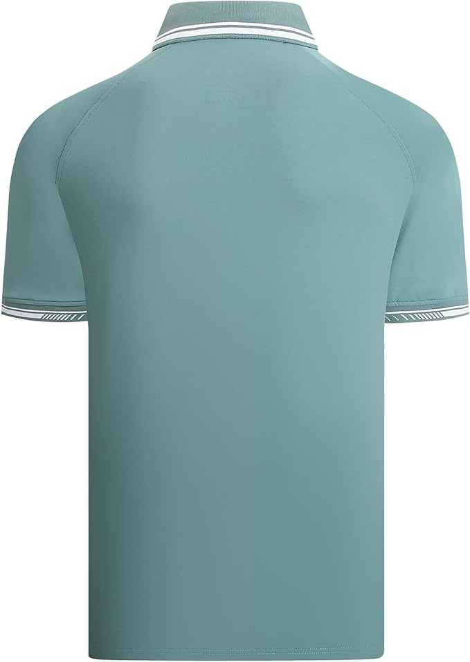 Esabel.C Mens Golf Shirts Short Sleeve Stretch Moisture Wicking Performance Dry Fit Collared Golf Shirts for Men