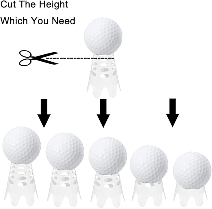 Plastic Golf Tees, Golf Simulator Tees for Home, Outdoor Indoor Golf Tees Simulator Practice Training, Golf Mat Tees for Winter Turf and Driving Range