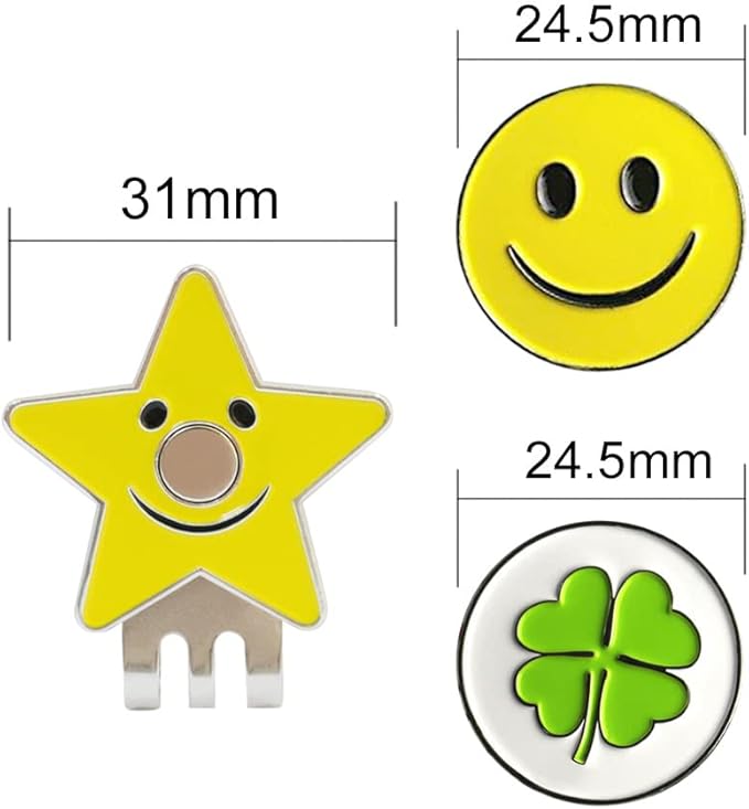 Flower Golf Ball Marker with Golf Hat Clip for Your Friend