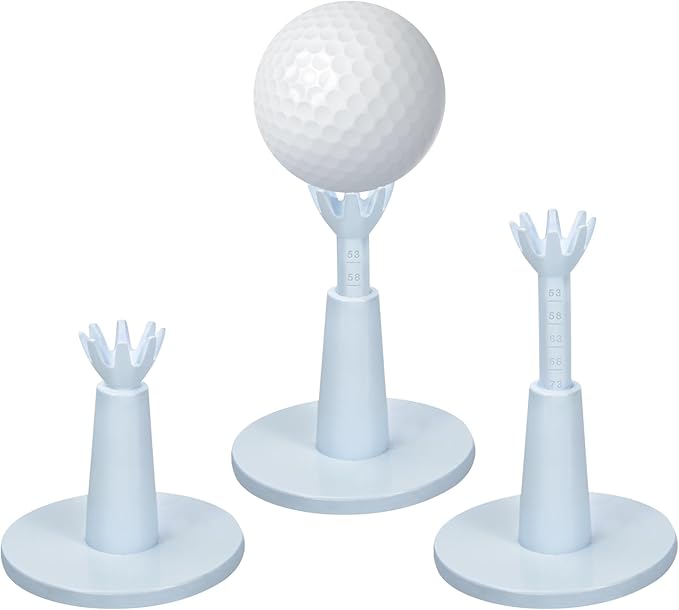 Adjustable Golf Tees - Unbreakable Rubber Golf Tees for Driving Range & Simulator - Essential Golf Accessories for Men Indoor & Outdoor Practice, Durability and Stability Golf Tees