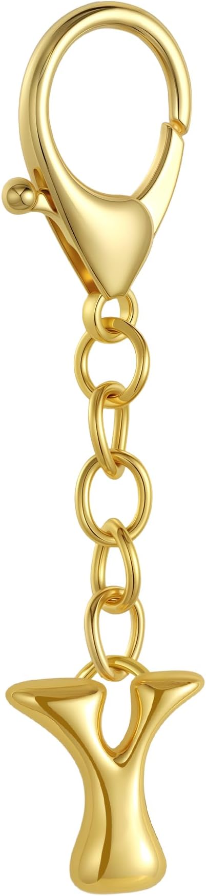 Bubble Gold Letter Bag Charms for Women, Cute Initial Keychain for Handbags, Purse Charms Birthday Christmas Gifts